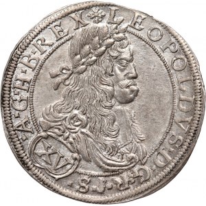 Rakúsko, Leopold I., 15 krajcars 1664 CA, Viedeň