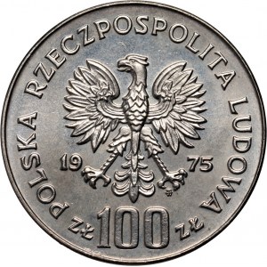 PRL, 100 złotych 1975, Helena Modrzejewska, PRÓBA, nikiel