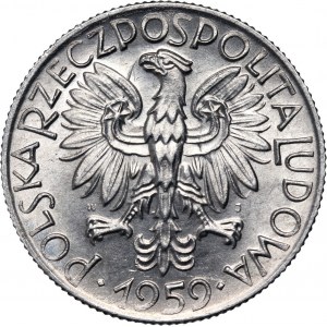 PRL, 5 złotych 1959, Rybak, SŁONECZKO