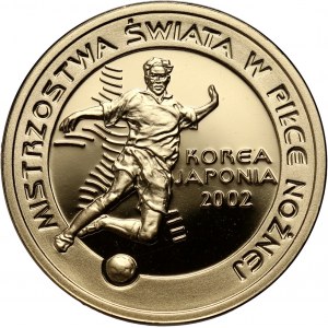 III RP, 100 zlatých 2002, XVII. světový pohár Korea - Japonsko 2002
