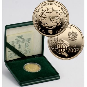 Tretia republika, 200 zlotých 2005, 60. výročie ukončenia druhej svetovej vojny