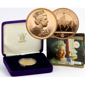 Great Britain, Elizabeth II, 5 Pounds 2002, 1952 Golden Jubilee 2002