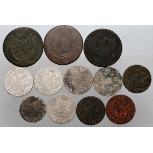 19th century, set of 12 coins from 1812-1840