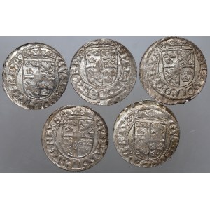 Riga, Gustav II Adolf, half-track 1622, set of 5 pieces