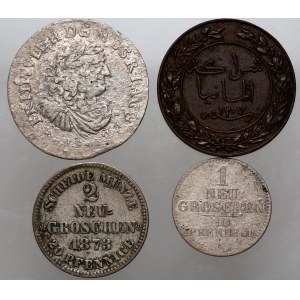Nemecko, 17.-19. storočie, sada 4 mincí