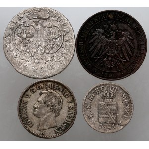 Nemecko, 17.-19. storočie, sada 4 mincí