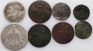 Niemcy, zestaw 8 monet z lat 1742-1816