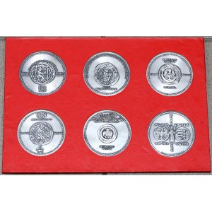 PRL, Korski, PTAiN royal series, set of 6 medals: Konrad Mazowiecki, Władysław Laskonogi, Henryk II Pobożny, Bolesław V Wstydliwy, Henryk IV Probus, Władysław III Warneńczyk