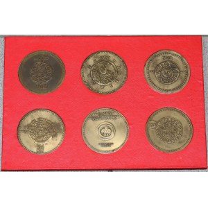 People's Republic of Poland, Korski, PTAiN royal series, set of 6 medals: Casimir II the Just, Ladislaus II the Exile, Mieszko IV the Platypus, Leszek the Black, Henry IV Probus, Ladislaus II the Bohemian