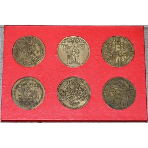 People's Republic of Poland, Korski, PTAiN royal series, set of 6 medals: Casimir II the Just, Ladislaus II the Exile, Mieszko IV the Platypus, Leszek the Black, Henry IV Probus, Ladislaus II the Bohemian