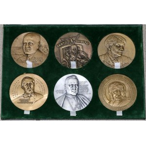 PRL, Satz von 6 Medaillen: Johannes Paul II., M. Dabrowska, Kardinal A. Hlond, und andere