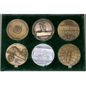 People's Republic of Poland, set of 6 medals: John Paul II, M. Dabrowska, Cardinal A. Hlond, and others