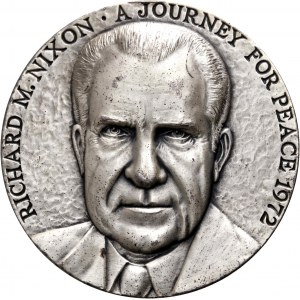 United States of America, Richard Nixon medal, Journey for Peace, 1972, silver
