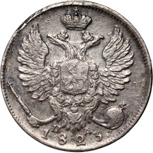 Rusko, Alexandr I., 10 kopějek 1823 СПБ ПД, Petrohrad