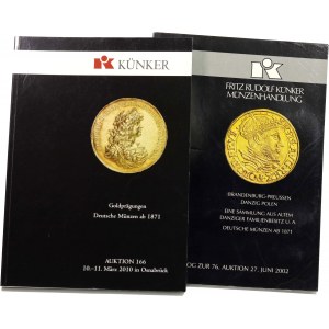 Katalogi aukcyjne Künker 76 i 166