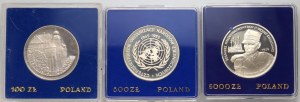 PRL, zestaw 3 monet z lat 1977-1989