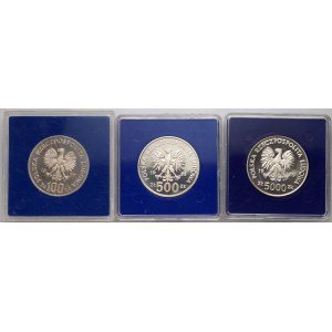 PRL, Satz von 3 Münzen aus den Jahren 1977-1989