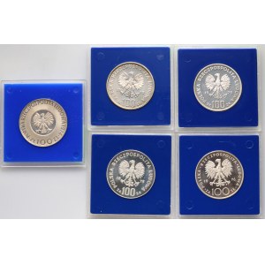 People's Republic of Poland, set of 5 coins from 1974-1979
