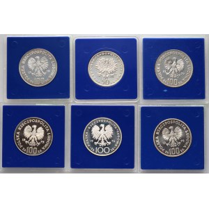PRL, zestaw 6 monet z lat 1975-1978