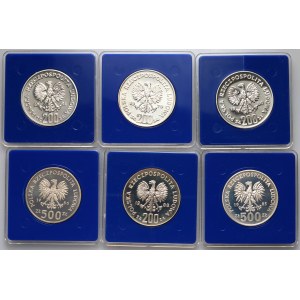PRL, zestaw 6 monet z lat 1979-1986