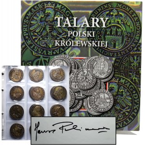 Kráľovské poľské toliare, sada 24 replík, strieborné bronzované a patinované, NÁHRADY, s podpisom Janusza Parchimowicza