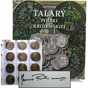 Thaler des Königlichen Polens, Satz von 24 Repliken, Silber bronziert und patiniert, REPLACEMENTS, signiert von Janusz Parchimowicz