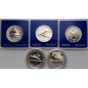 PRL, zestaw 5 monet z lat 1980-1987, Igrzyska Olimpijskie