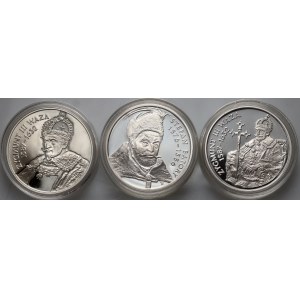 III RP, zestaw 3 x 10 złotych z lat 1997-1998, Stefan Batory, Zygmunt III Waza