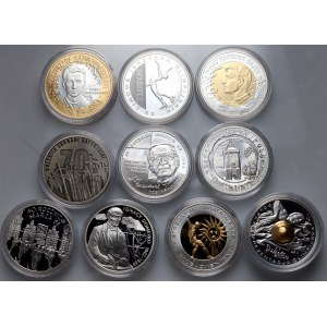 III RP, zestaw 10 x 10 złotych z lat 2006-2010