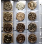 Royal Polish Thalers, set of 32 replicas, gilt silver, REPLACEMENTS, autographed by Janusz Parchimowicz