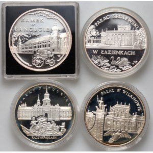 Third Republic, set of 4 coins from 1993-2000, Castles and Palaces