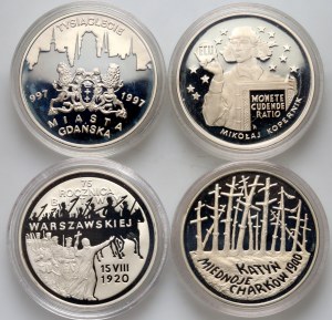 III RP, zestaw 4 x 20 złotych z lat 1996-1996