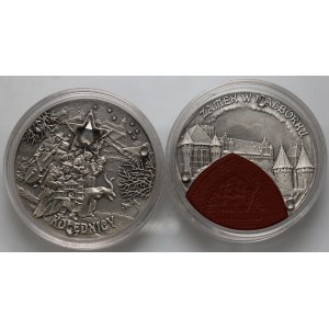 III RP, zestaw, 20 złotych 2001 i 20 złotych 2002
