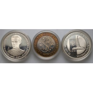 III RP, zestaw 3 monet z 1991 roku