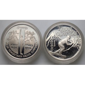 III RP, zestaw, 10 złotych 1995 i 10 złotych 1998, Igrzyska Olimpijskie