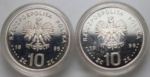 III RP, zestaw, 10 złotych 1995 i 10 złotych 1998, Igrzyska Olimpijskie