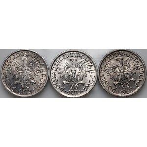 Volksrepublik Polen, 3 x 2 Goldsatz von 1960-1973, Berry