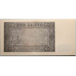 PRL, 58 x 2 złote 1.07.1948, seria BR, fragment paczki bankowej
