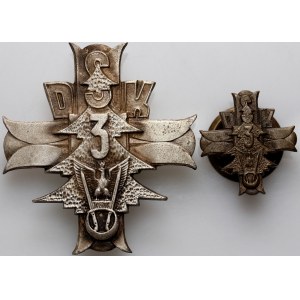 Polen, PSZnZ, 3. Karpatenschützendivision Gedenkabzeichen mit Miniatur