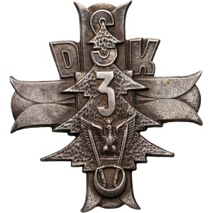 Poľsko, PSZnZ, Pamätný odznak 3. karpatskej streleckej divízie, STRIEBORNÝ