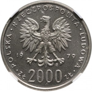 PRL, 2000 złotych 1979, Mieszko I, PRÓBA, Nikiel