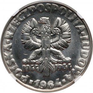 PRL, 10 Zloty 1964, Baum, PRÓBA, Nickel