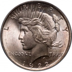 Spojené státy americké, Dollar 1922, Philadelphia, Peace Dollar