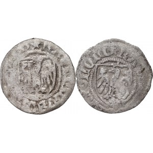 Casimir IV Jagiellonian 1446-1492, set of 2 x shekel, Gdansk, Poland