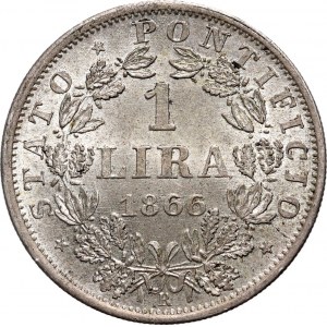 Vatikan, Pius IX, lir 1866 XXI R, Rom