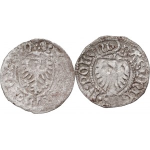 Casimir IV Jagiellonian 1446-1492, set of 2 x shekel, Gdansk, Poland