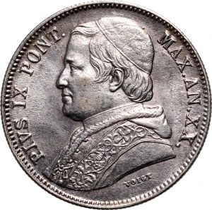 Watykan, Pius IX, 20 Baiocchi 1865 XX R, Rzym