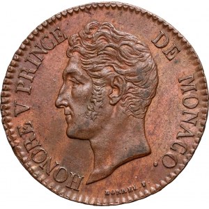 Monako, Honorius V, 5 centimov 1837