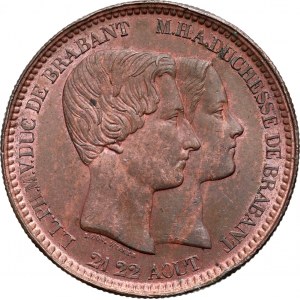 Belgie, Leopold I., 10 centimů 1853, Svatba prince Leopolda a Marie Henrietty