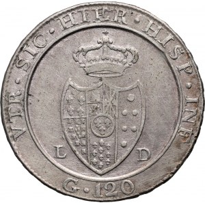 Włochy, Neapol i Sycylia, Ferdynand IV, Piastra (120 Grana) 1805, Neapol